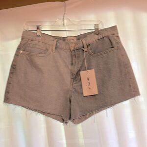 Ladies size 32 FRAME LE Brigette 5 pocket shorts light blue and medium blue